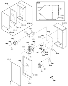 Transfer Switch - Hingeless Enclosure Diagram and Parts List for 040633-00  Briggs and Stratton Generator